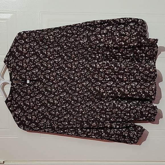 Adrianna Papell Boho Style Flower Pattern With Puff Sleeves US S - Picture 4 of 15